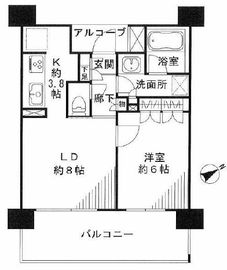 ベリスタ目黒不動前 3階 間取り図