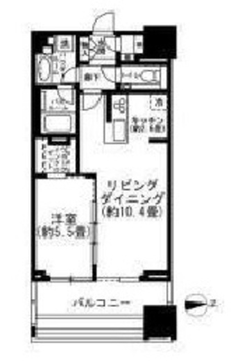 シティタワー銀座東 21階 間取り図