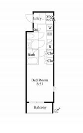 グランパセオ四谷若葉 303 間取り図