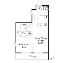 グランパセオ四谷若葉 401 間取り図