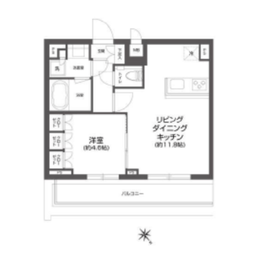 グランパセオ四谷若葉 503 間取り図