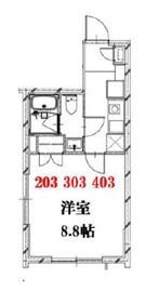 コンポジット門前仲町サウス 303 間取り図