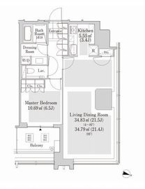 ラ・トゥール新宿アネックス 401 間取り図