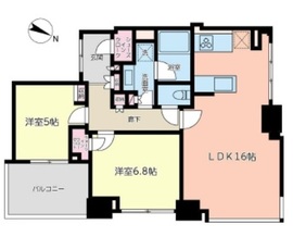 シティタワー九段下 18階 間取り図