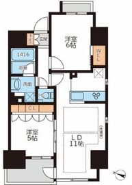 グランカーサ本駒込 201 間取り図