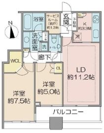 芝パークタワー 6階 間取り図