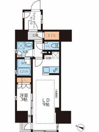 グランカーサ本駒込 1202 間取り図