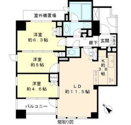 ブリリア武蔵小山id 6階 間取り図