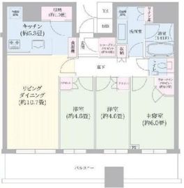 パークタワー晴海 17階 間取り図