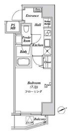 ニューガイアリルーム芝No.28 201 間取り図