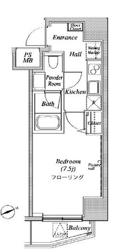 ニューガイアリルーム芝No.28 601 間取り図