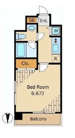 ベルファース目黒東山 801 間取り図