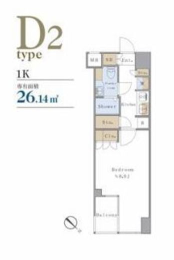 ブリリアイスト千駄ヶ谷 506 間取り図