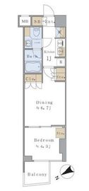 ブリリアイスト千駄ヶ谷 618 間取り図