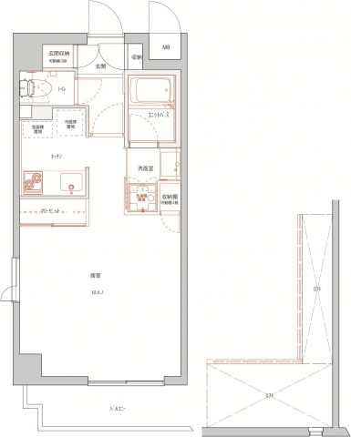 グランイーグル川崎東Ⅱ 1101 間取り図