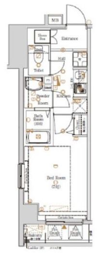 ログ銀座東 8階 間取り図