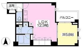 コートレアル三田綱町 501 間取り図