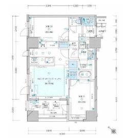 プレシス八丁堀リバーフロント 2階 間取り図