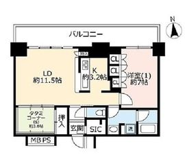 ベイシティ晴海スカイリンクタワー 26階 間取り図