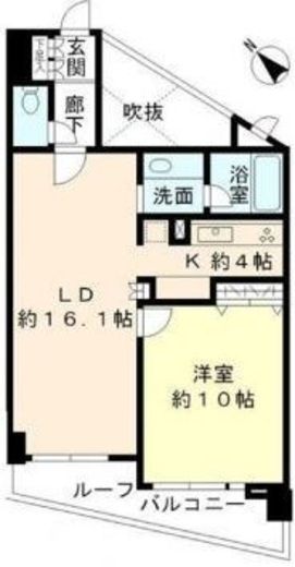 ヒューリック目黒三田 606 間取り図