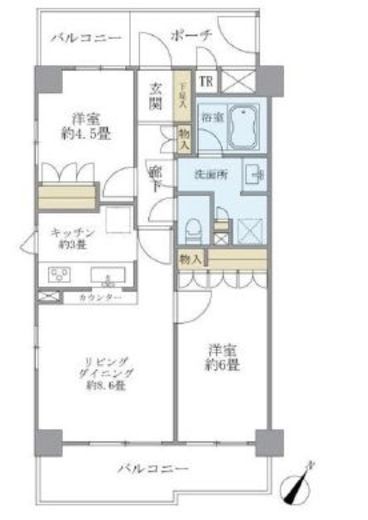 アールヴェール小石川 2階 間取り図