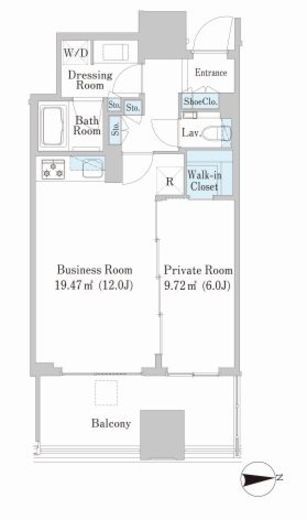 シティタワー銀座東 3階 間取り図