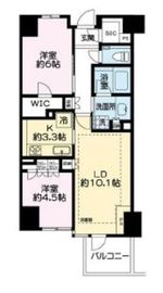プラウド銀座東レジデンス 5階 間取り図