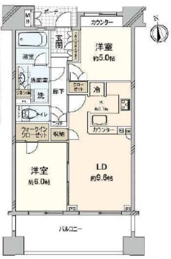 アクシルコート島津山南 12F1 間取り図