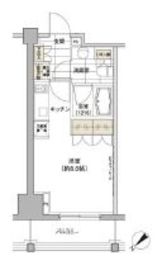 パークハビオ渋谷 1303 間取り図