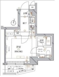 レアライズ代々木上原 302 間取り図