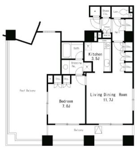 パークアクシス麻布仙台坂 904 間取り図