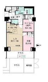 ザ・パークハウス湯島龍岡町 1階 間取り図