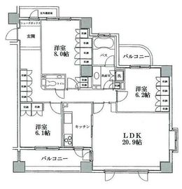 クリオレミントンハウス恵比寿 10階 間取り図