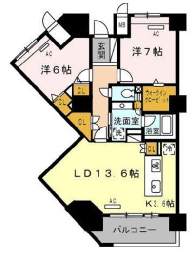 ロイヤルパークス豊洲 223 間取り図