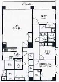 サングラータ代々木上原 201 間取り図