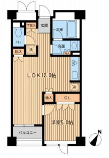 レジデンス三宿 205 間取り図