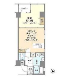 フォセット月島 4階 間取り図