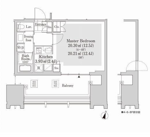 ラ・トゥール新宿アネックス 715 間取り図