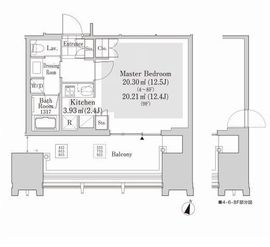 ラ・トゥール新宿アネックス 815 間取り図