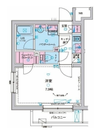 ジェノヴィア麻布十番グリーンヴェール 2階 間取り図