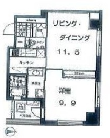 代官山プラザ 1106 間取り図