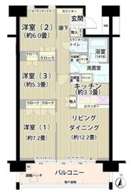 ガーデニエール砧レジデンス 702 間取り図