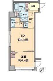 カスタリア水天宮 204 間取り図