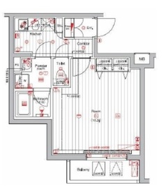 THE HOUSE 赤坂檜町 1階 間取り図