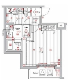 プレミアムキューブM赤坂檜町 1階 間取り図