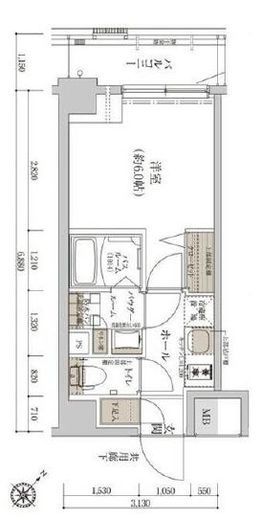 エステムプラザ品川西小山 5階 間取り図