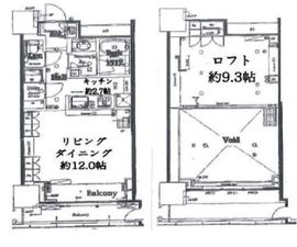 フェイバリッチタワー品川 6階 間取り図