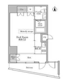 ユニテラス三軒茶屋 208 間取り図