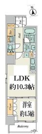 プライマル八丁堀 201 間取り図