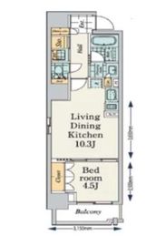 プライマル八丁堀 901 間取り図